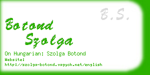 botond szolga business card